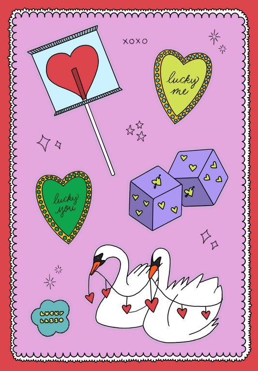 Lucky Valentine ✰ Sticker Sheet