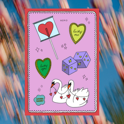 Lucky Valentine ✰ Sticker Sheet