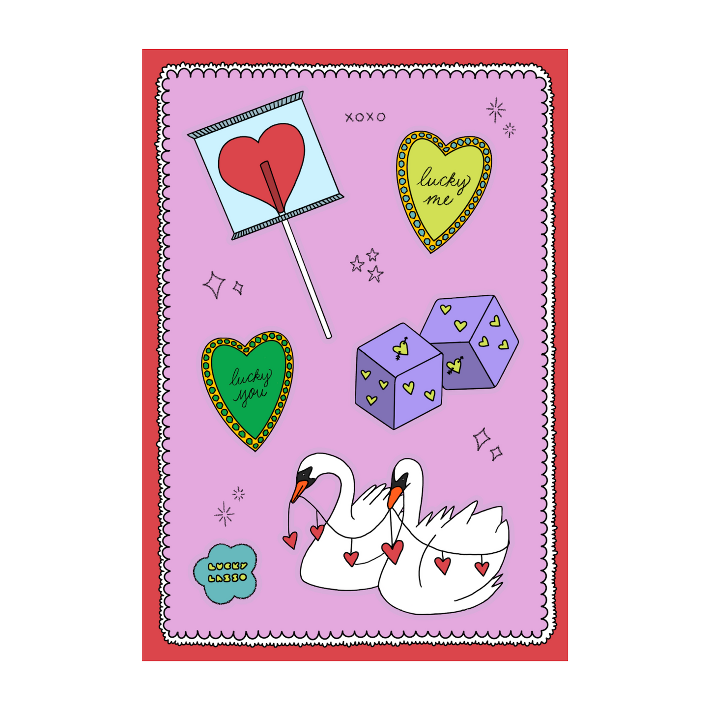 Lucky Valentine ✰ Sticker Sheet